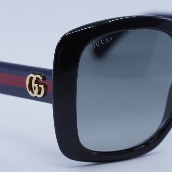 🕶️ New Gucci GG0713S 001 Sunglasses - Black Frame, Grey Gradient Lenses - Picture 4 of 11